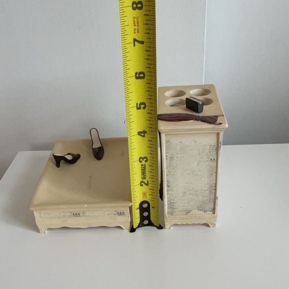 Vogue Paris SOAP DISH TRAY & TOOTHBRUSH HOLDER Hand Painted - Picture 10 of 11